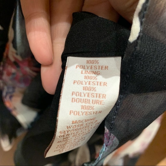 Scripted Floral Cold Shoulder Dress - Picture 6 of 10